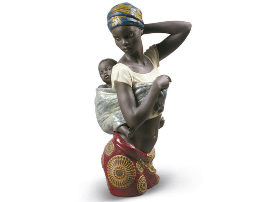 Lladro African Bond - Mother & Baby Figurine