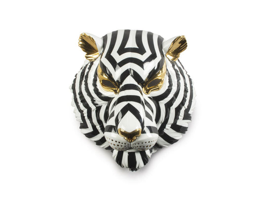 Lladro Tiger Mask - Black & Gold