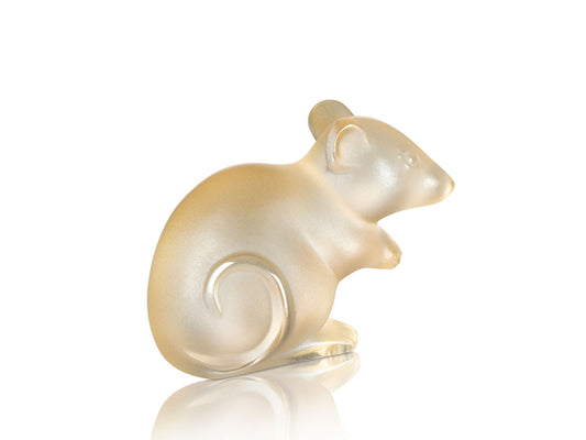 Lalique Mouse - Gold Luster