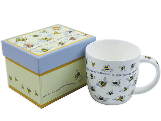 Crafted by Eric Heyman as a part of his Bee Collection, these exquisite Fine Bone China mugs are elegantly showcased in a stunning gift box, making them an ideal gift for a special someone.  Dishwasher & Microwave Safe Capacity of 350ml Height 8.5 cm Diameter 9 cm