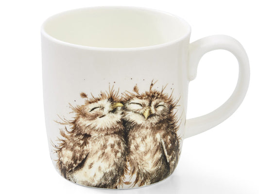 Royal Worcester large mug from fine bone china with two owls cuddled up together called the twits