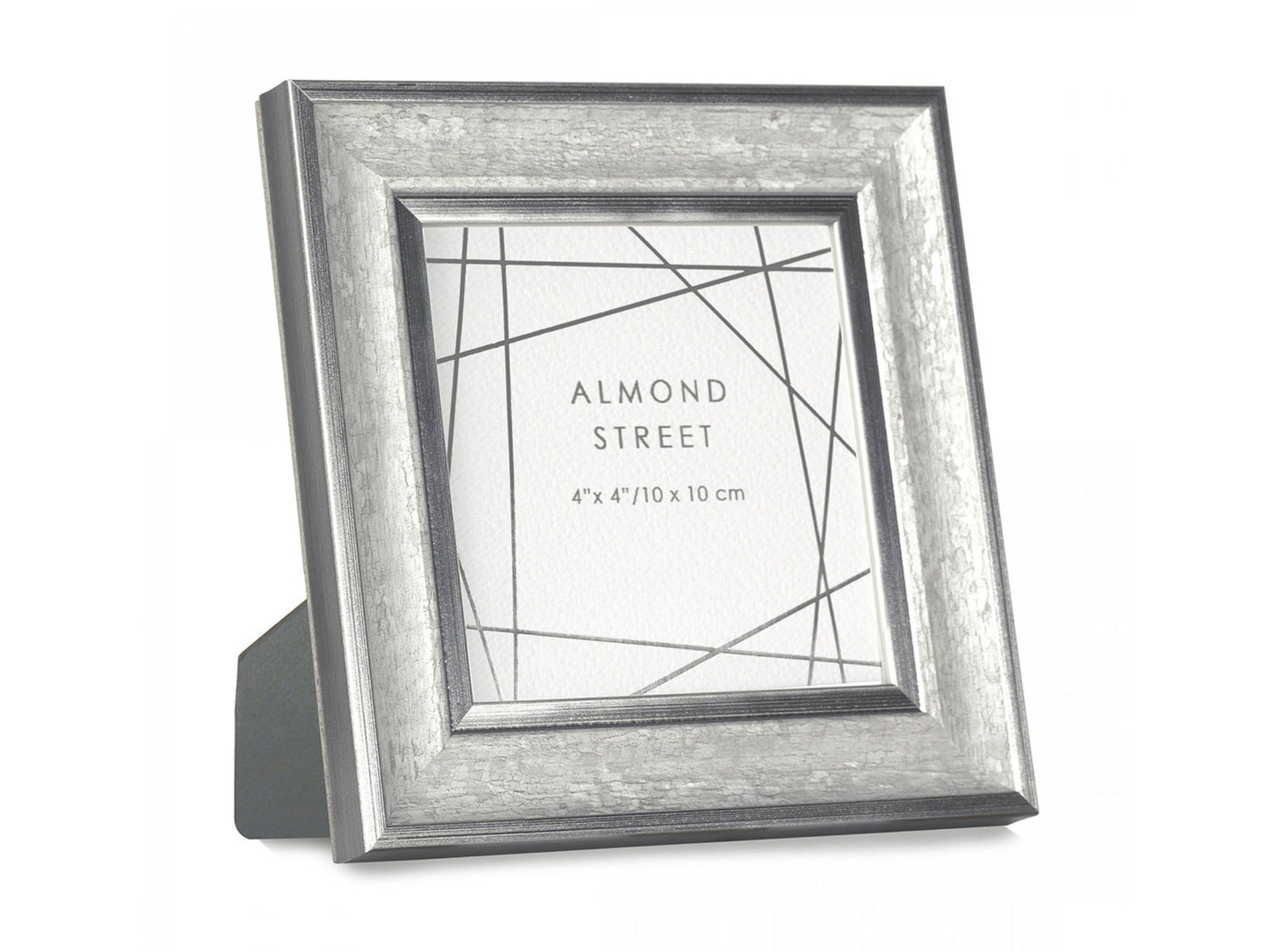 a moulded square silver photo frame