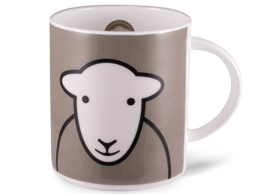 Greet the day with a cheerful "Hello" from Herdy.  Rise and shine, savor your preferred beverage in the grey Herdy Hello mug.  Rest assured, it will set the tone for your day with a delightful smile.