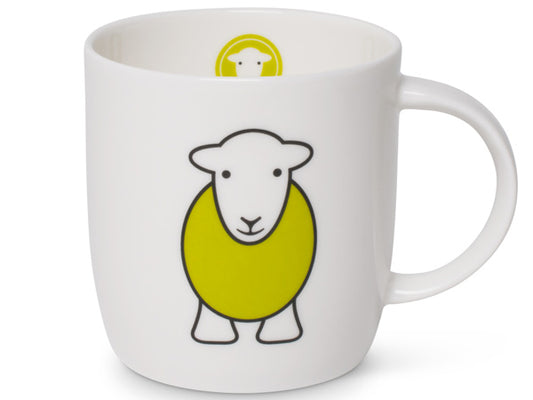 Meet the adorable mug named "Yan," derived from the traditional Yan Tyan Tethera counting rhyme used by shepherds.  Featuring Herdy's charming face & green body on one side and an even cuter bum on the other, he's guaranteed to bring forth not just one, but multiple smiles – perhaps two, three, or even four!