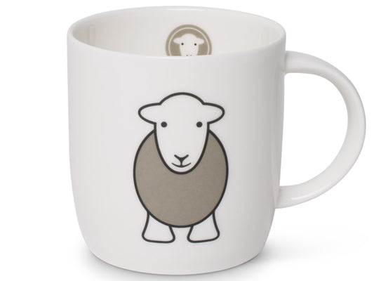 Meet the adorable mug named "Yan," derived from the traditional Yan Tyan Tethera counting rhyme used by shepherds.  Featuring Herdy's charming face & grey body  on one side and an even cuter bum on the other, he's guaranteed to bring forth not just one, but multiple smiles – perhaps two, three, or even four!