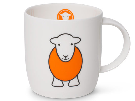 Meet the adorable mug named "Yan," derived from the traditional Yan Tyan Tethera counting rhyme used by shepherds.  Featuring Herdy's charming face & orange body on one side and an even cuter bum on the other, he's guaranteed to bring forth not just one, but multiple smiles – perhaps two, three, or even four!