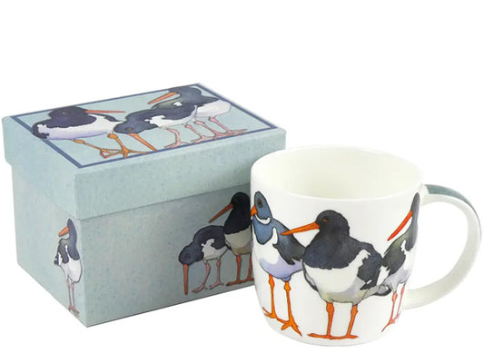 Created by Emma Ball, this Fine Bone China mug adorned with Oystercatchers is tastefully presented in a captivating gift box, making it the ideal gift for a special someone. Dishwasher & Microwave Safe Capacity of 350ml Height 8.5 cm Diameter 9 cm