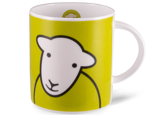 Greet the day with a cheerful "Hello" from Herdy.  Rise and shine, savor your preferred beverage in the green Herdy Hello mug.  Rest assured, it will set the tone for your day with a delightful smile.
