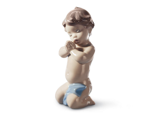Lladro A Child's Prayer - Baby Boy Figurine