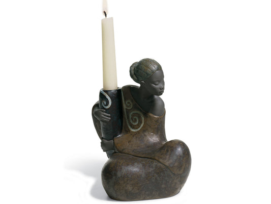 Lladro Woman Candle Holder - Pulse Of Africa