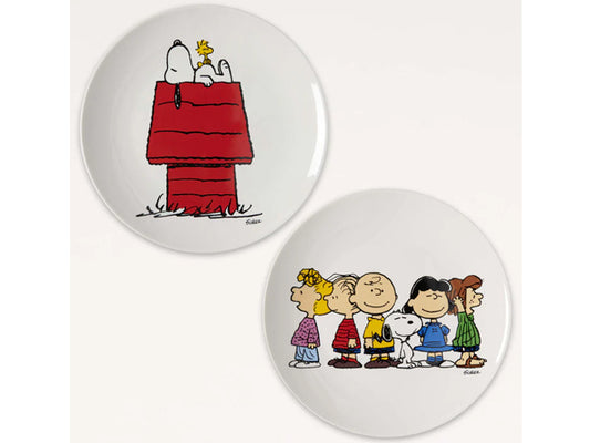 Magpie Peanuts Snoopy Set 2 Plates