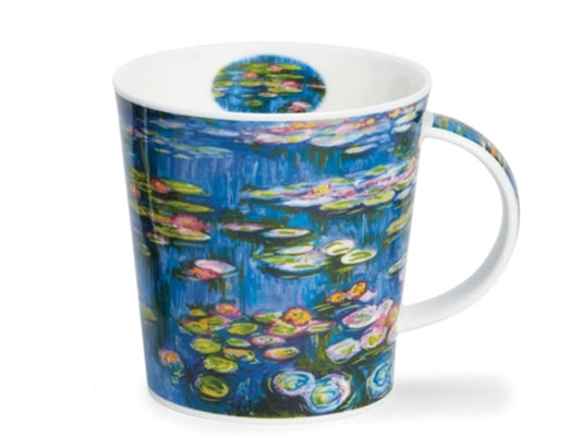 fine bone china mug made by dunoon ceramics illustrated with water lilies