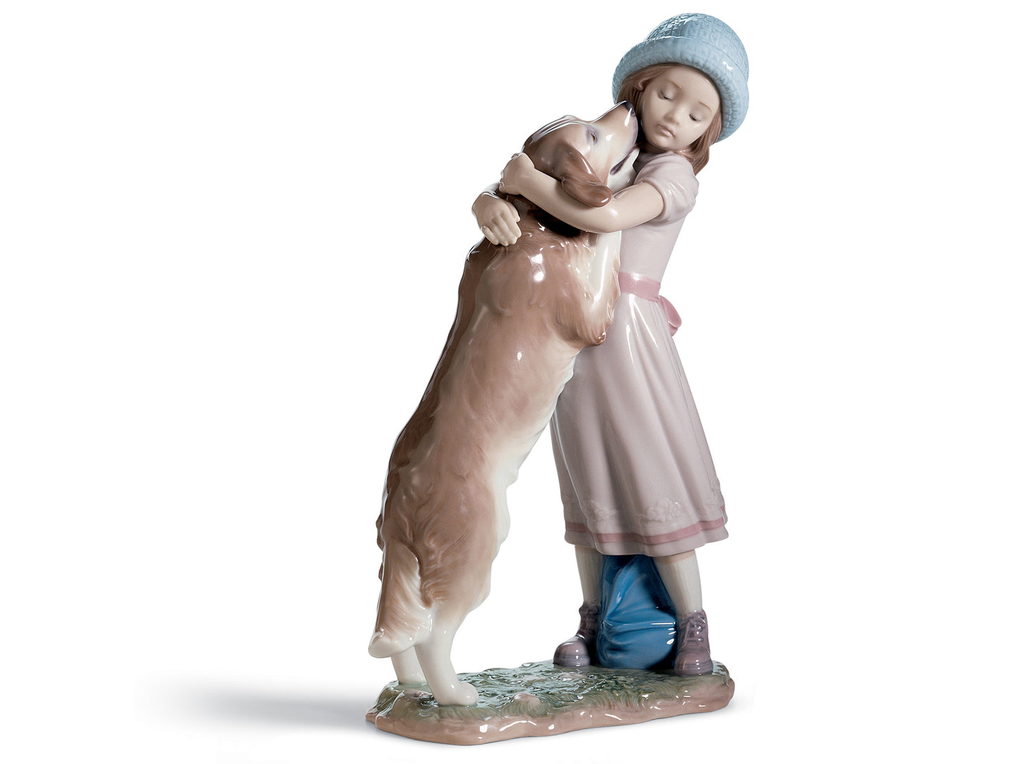 Lladro A Warm Welcome - Girl & Dog Ornament