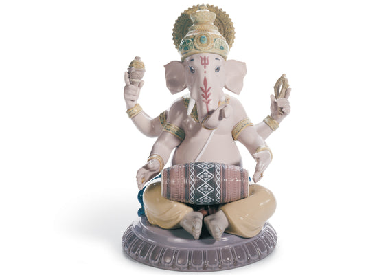Lladro Mridangam Ganesha