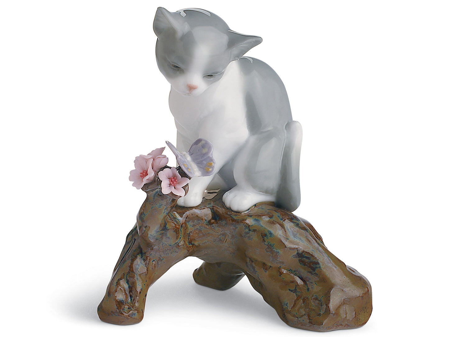 Lladro Blossoms For The Kitten