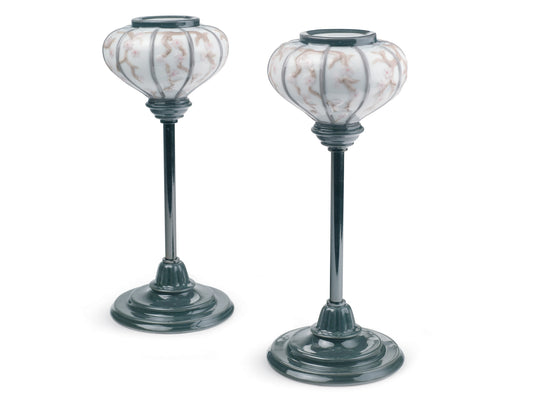 Lladro Japanese Lampstands - Pair