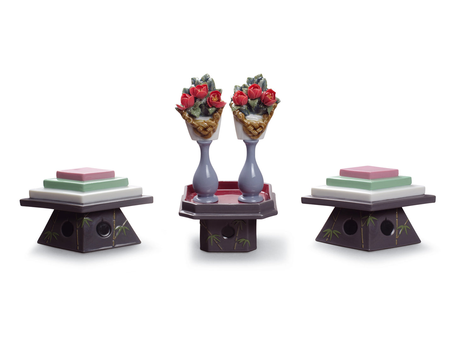 Lladro Tables For Sweets and Peach Flowers
