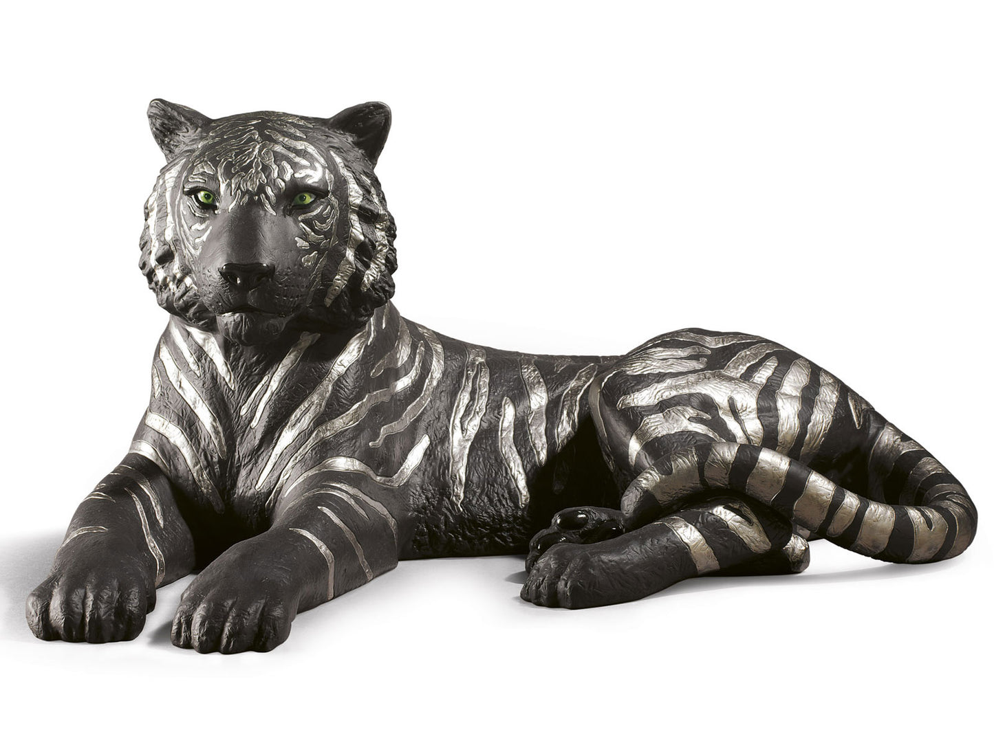 Lladro Tiger - Black & Silver