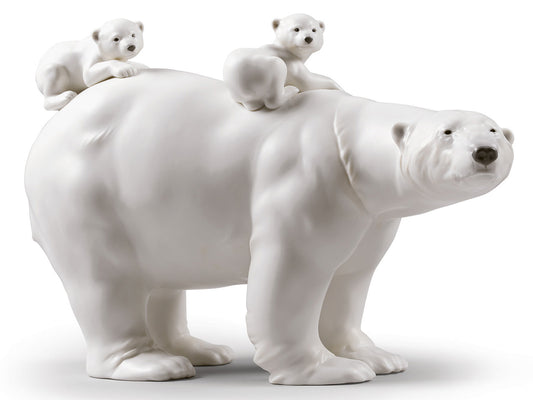 Lladro Porcelain Mummy Bear And Babies 01009290