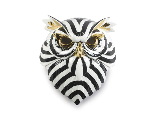 Lladro Owl Mask - Black & Gold