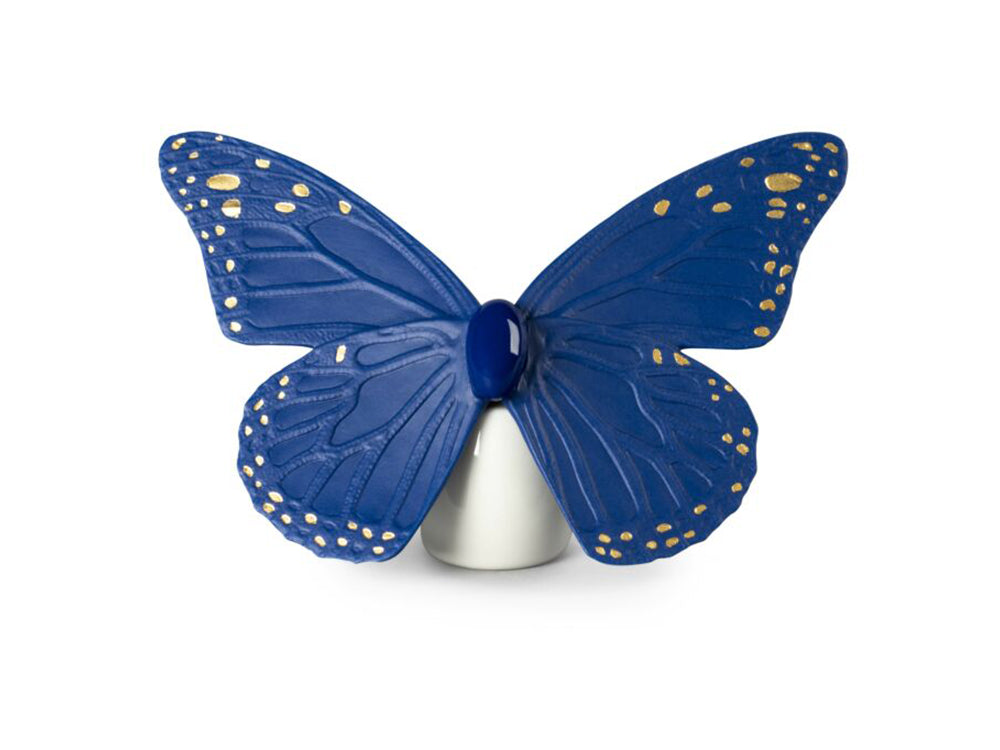 Lladro Butterfly - Blue & Gold