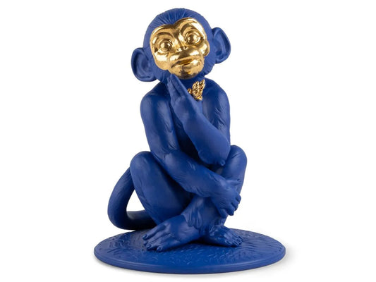 Lladro Little Monkey - Blue & Gold (Limited Edition of 500)