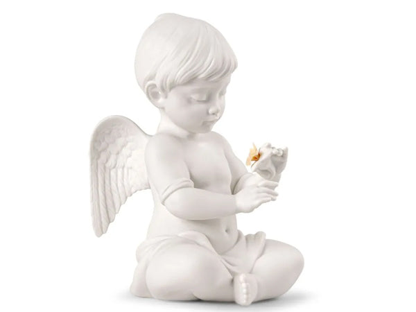 Lladro Angel With Flower Figurine