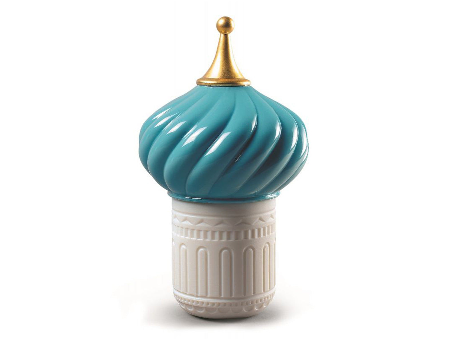 Lladro Porcelain Turquoise Spire Candle 1001 Lights 01040157