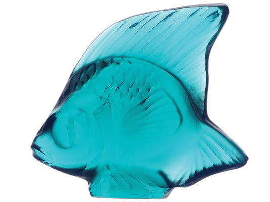 Lalique Fish Seal - Turquoise Luster