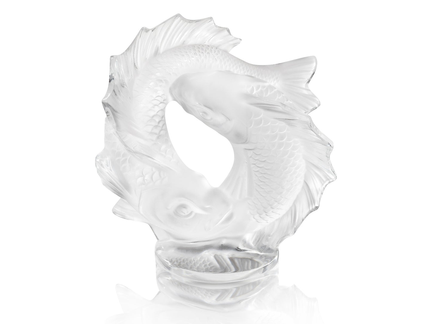 Lalique Double Fish Figure Small - Clear