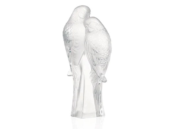 Lalique Two Parakeets Figure - Clear