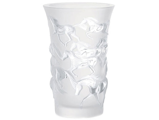Lalique Mustang Vase - Clear