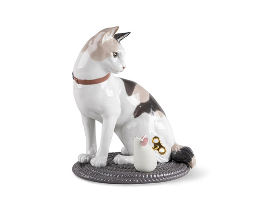 Lladro Cat & Mouse Game