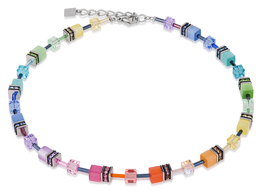 Coeur De Lion Geocube® Pastel Rainbow Necklace