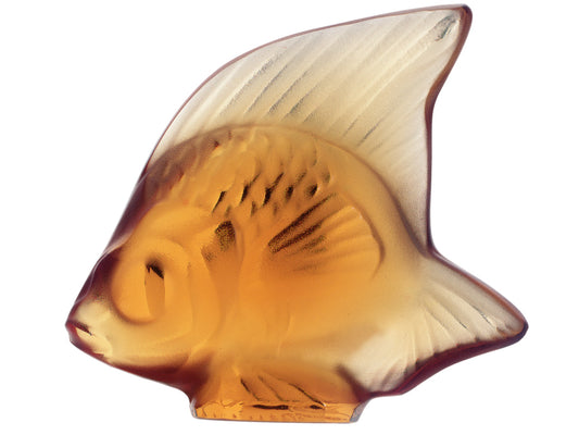 Lalique Fish Seal - Amber