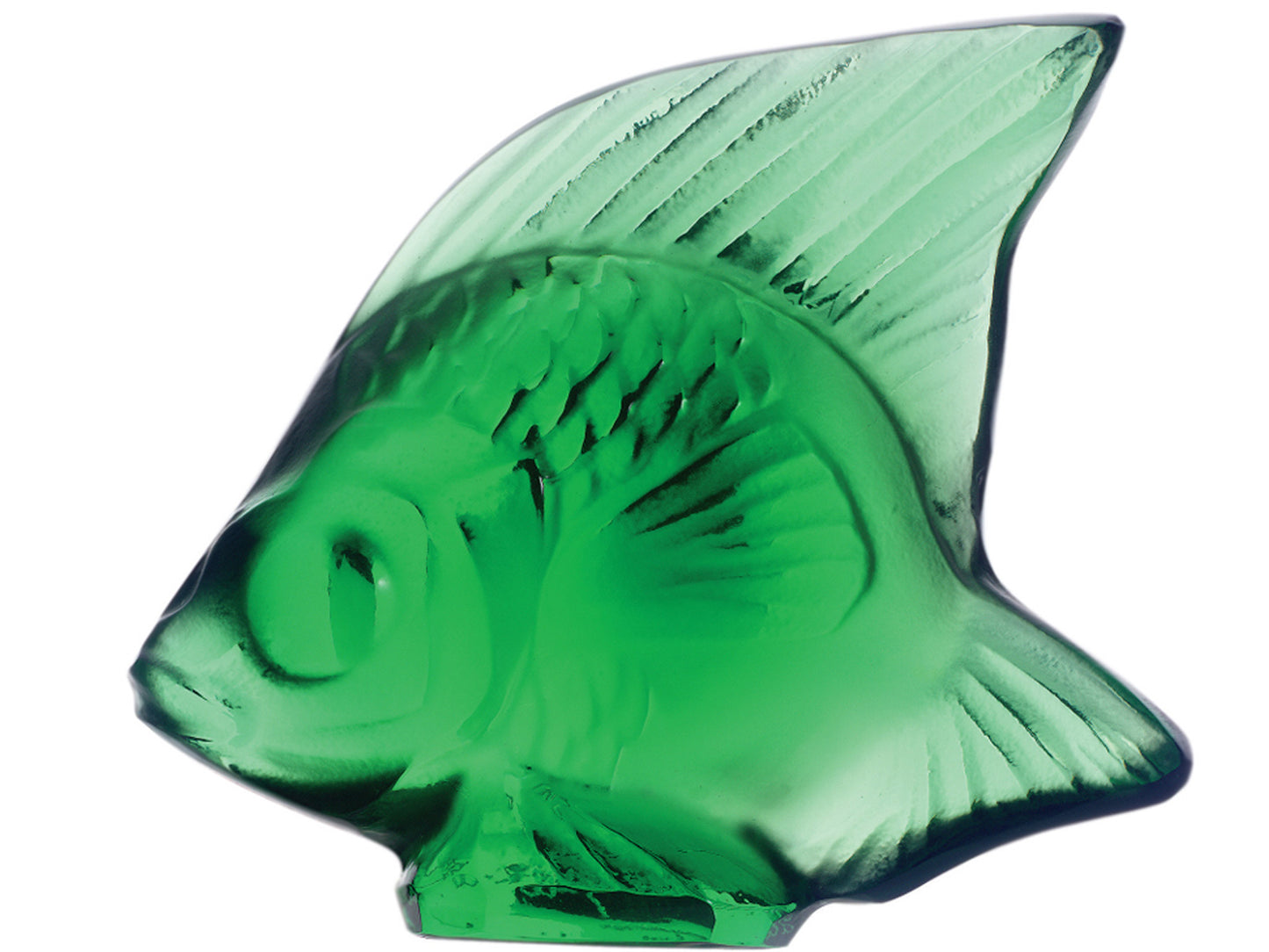Lalique Fish Seal - Emerald