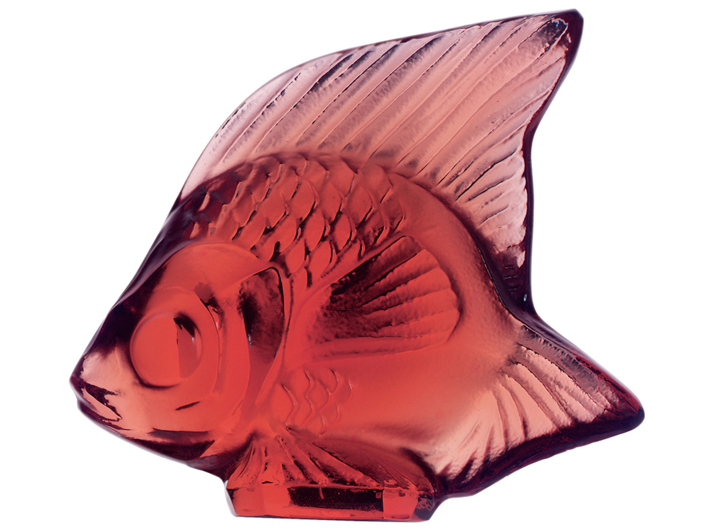 Lalique Fish Seal - Golden Red