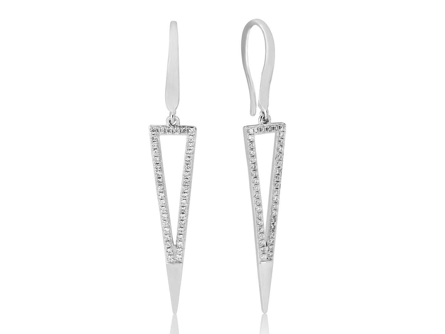 Waterford Jewellery Silver Triangle Drop Earrings