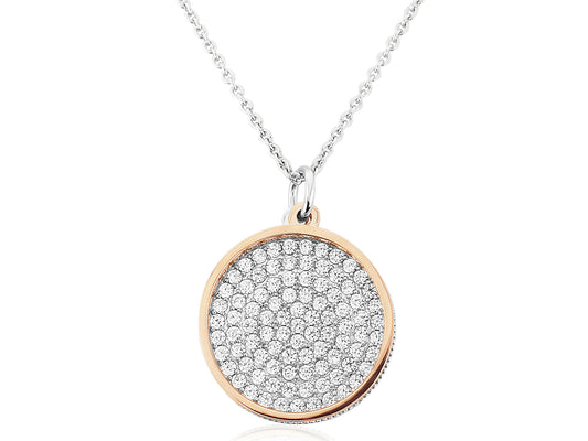 Waterford Jewellery Rose Gold Double Circle Pendant