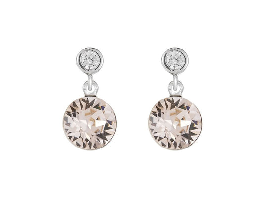 Coeur De Lion Peach Crystal Drop Earrings