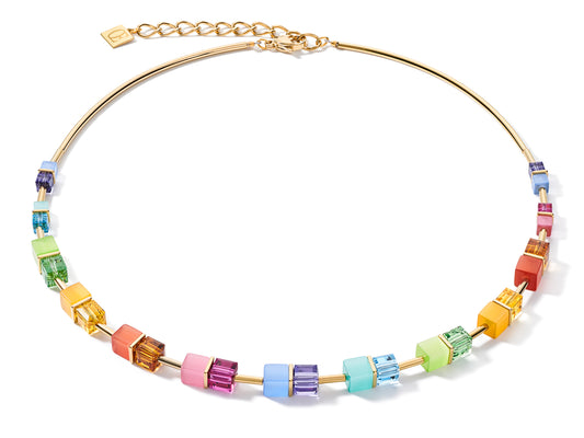 Coeur De Lion Geocube® Gold & Pastel Necklace