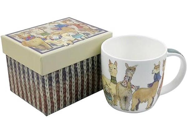 Created by Emma as a part of her Other Woollies Collection, featuring Alpacas and Angora Goats, these Fine Bone China mugs are elegantly presented in a stunning gift box, making them an ideal gift for a special someone.  Dishwasher & Microwave Safe Capacity of 350ml Height 8.5 cm Diameter 9 cm