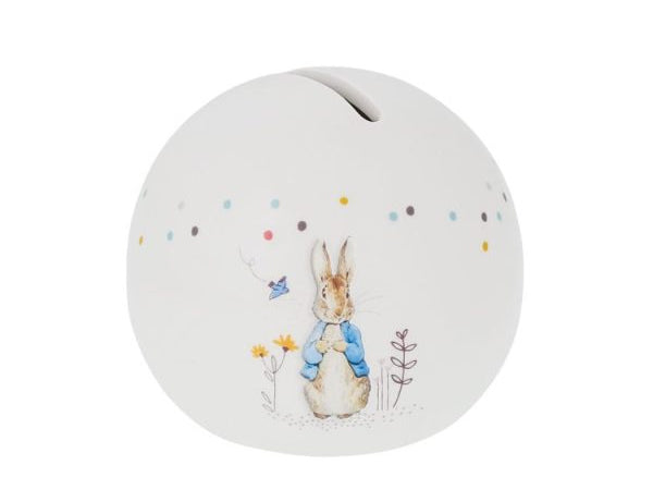 Beatrix Potter Ceramic Peter Rabbit Round Money Bank
