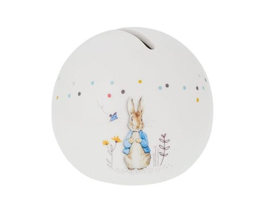 Beatrix Potter Ceramic Peter Rabbit Round Money Bank