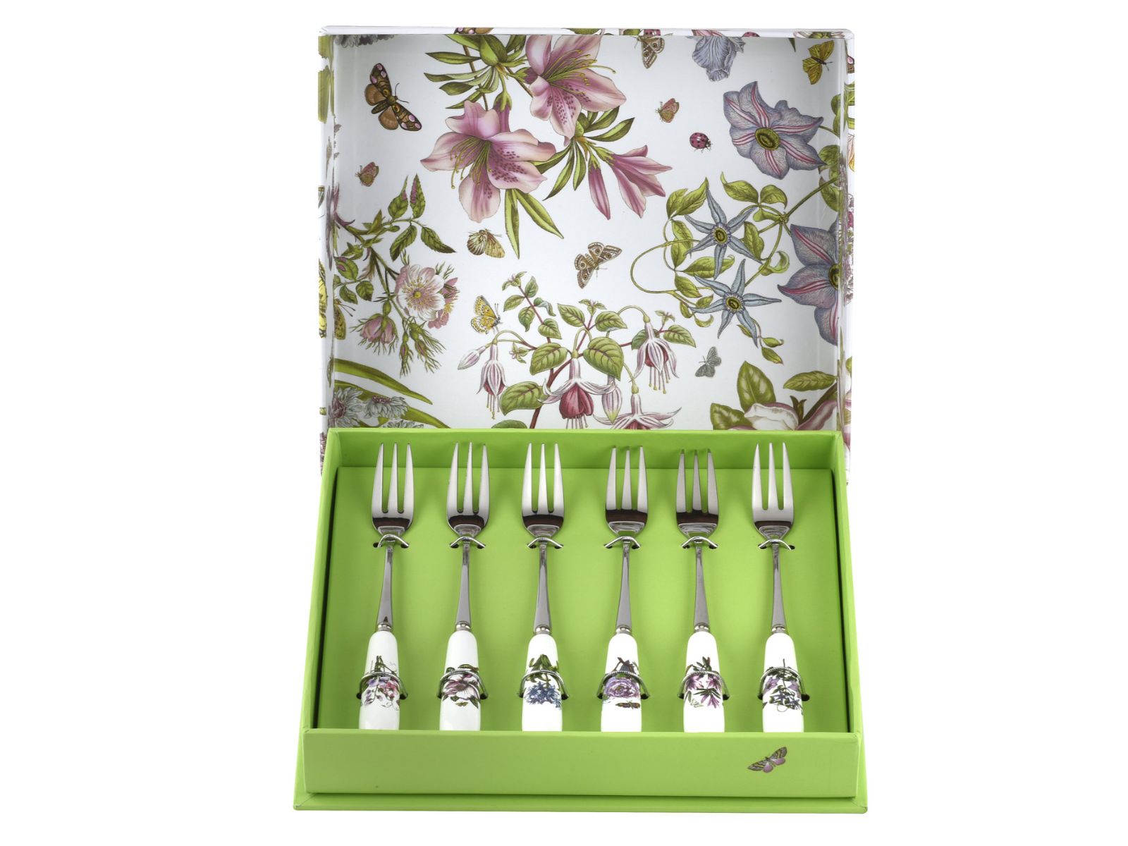 Buy Set of Six Portmeirion Botanic Garden Pastry Forks here
