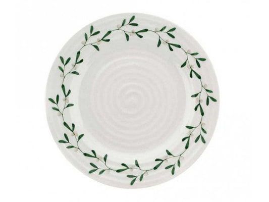 A small side plate by Sophie Conran that has been designed with her classic ripple effect and has a mistletoe print encircling its outside. This is perfect for serving up starters or dessert, or to use as a buffet plate for your Christmas canapes.
