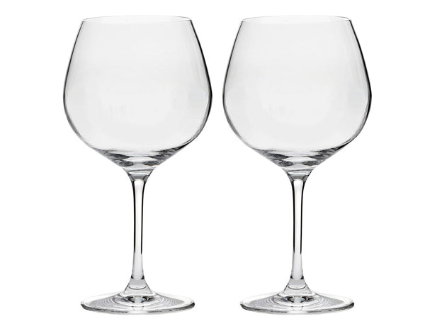 Pair Crystal Gin Copa Glasses