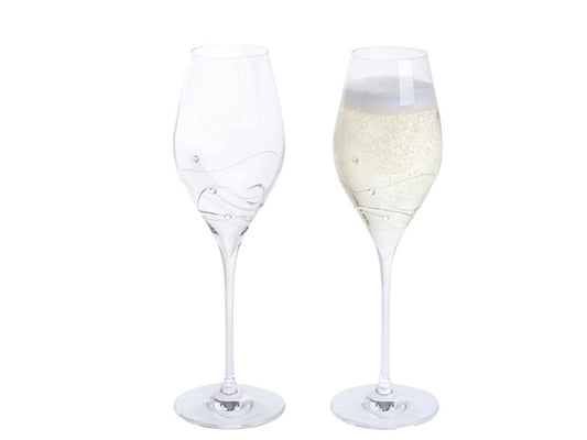 Dartington Crystals Glitz Prosecco Glasses, especially designed for sipping favourite sparkling drinks.