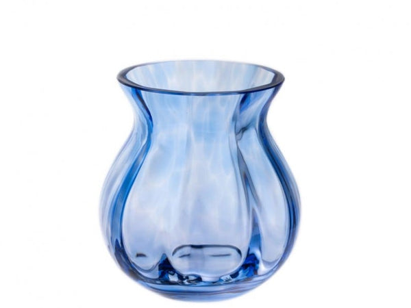 Dartington Artisan Collection Small Round Iron Blue Vase