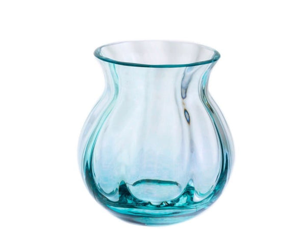 Dartington Artisan Collection Small Round Teal Vase